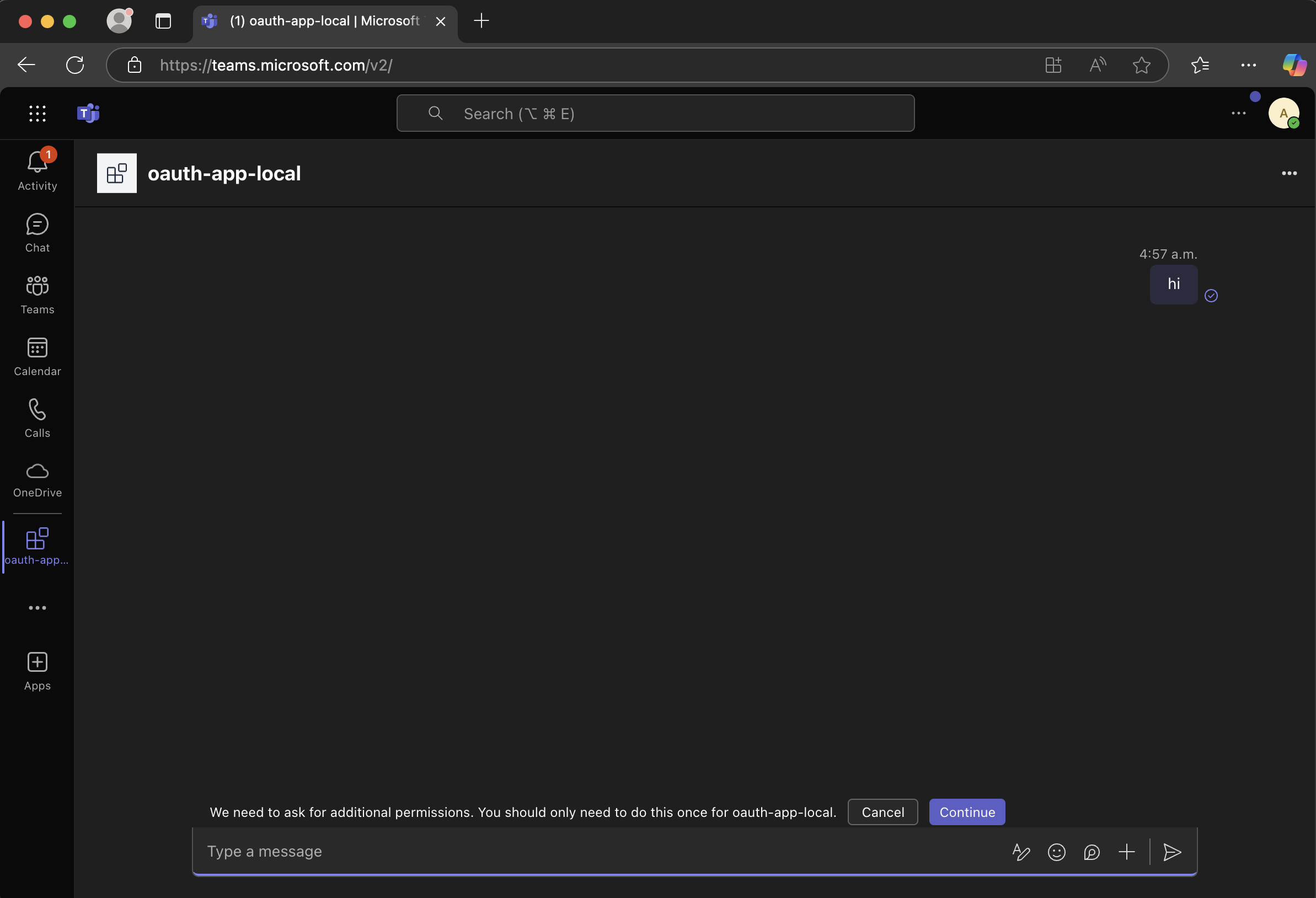 Consent popup