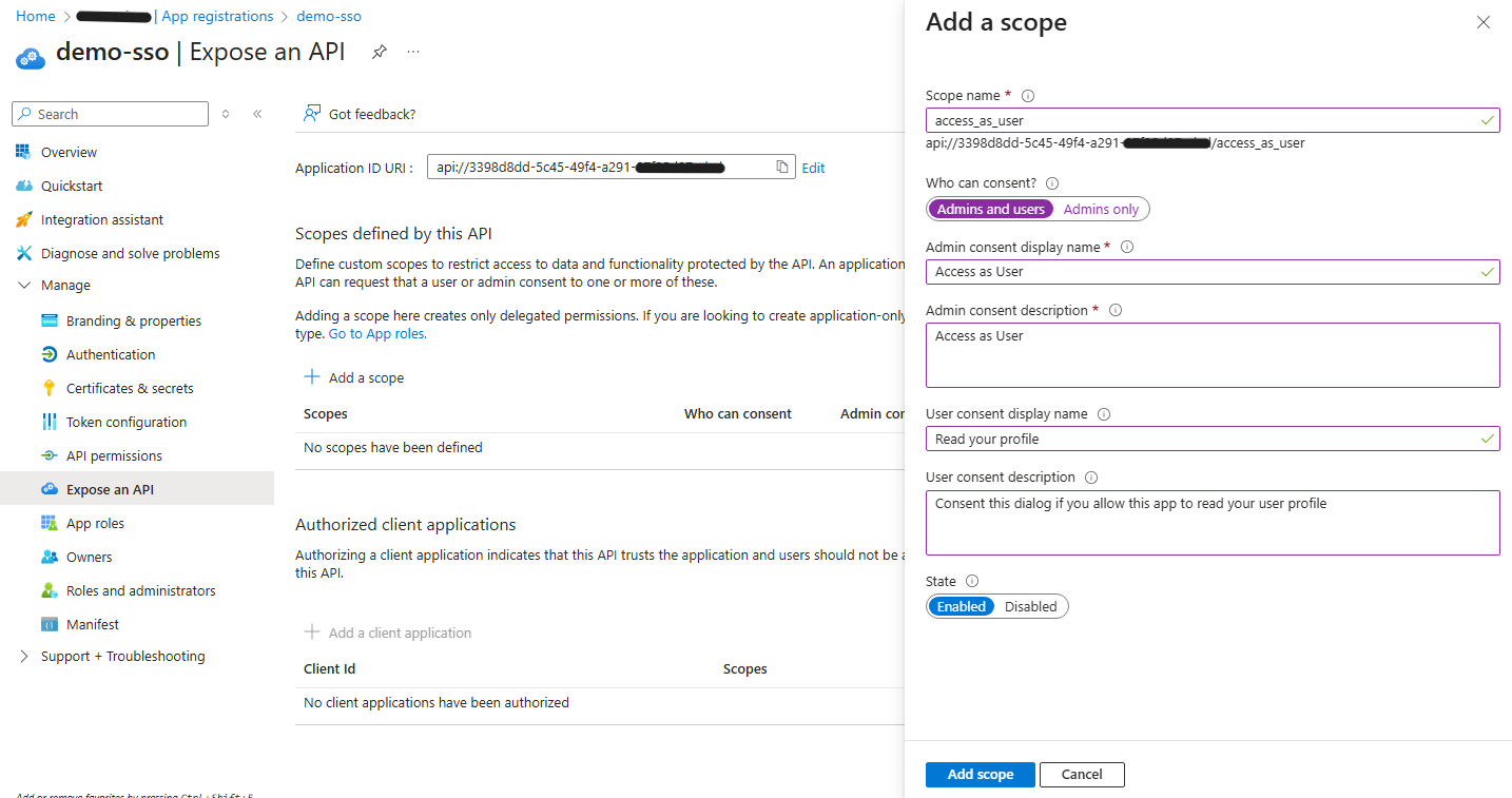 Entra oauth scopes