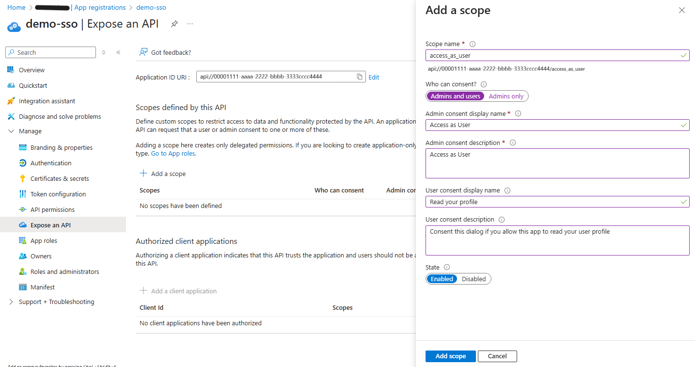 Entra oauth scopes