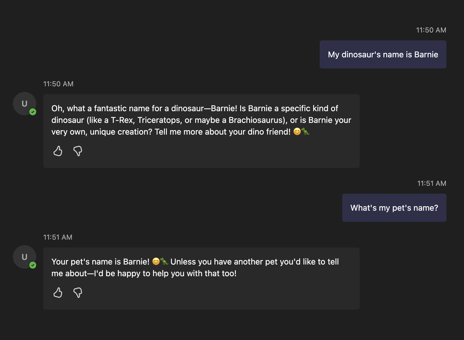 Stateful Chat Example
