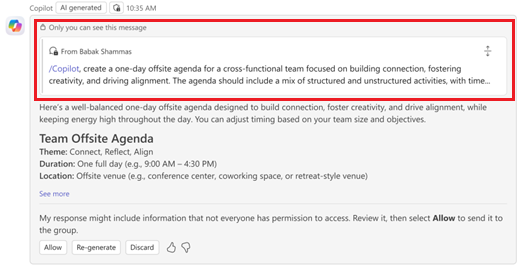 Prompt Preview in a targeted reply.