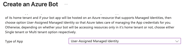 User Managed Identity