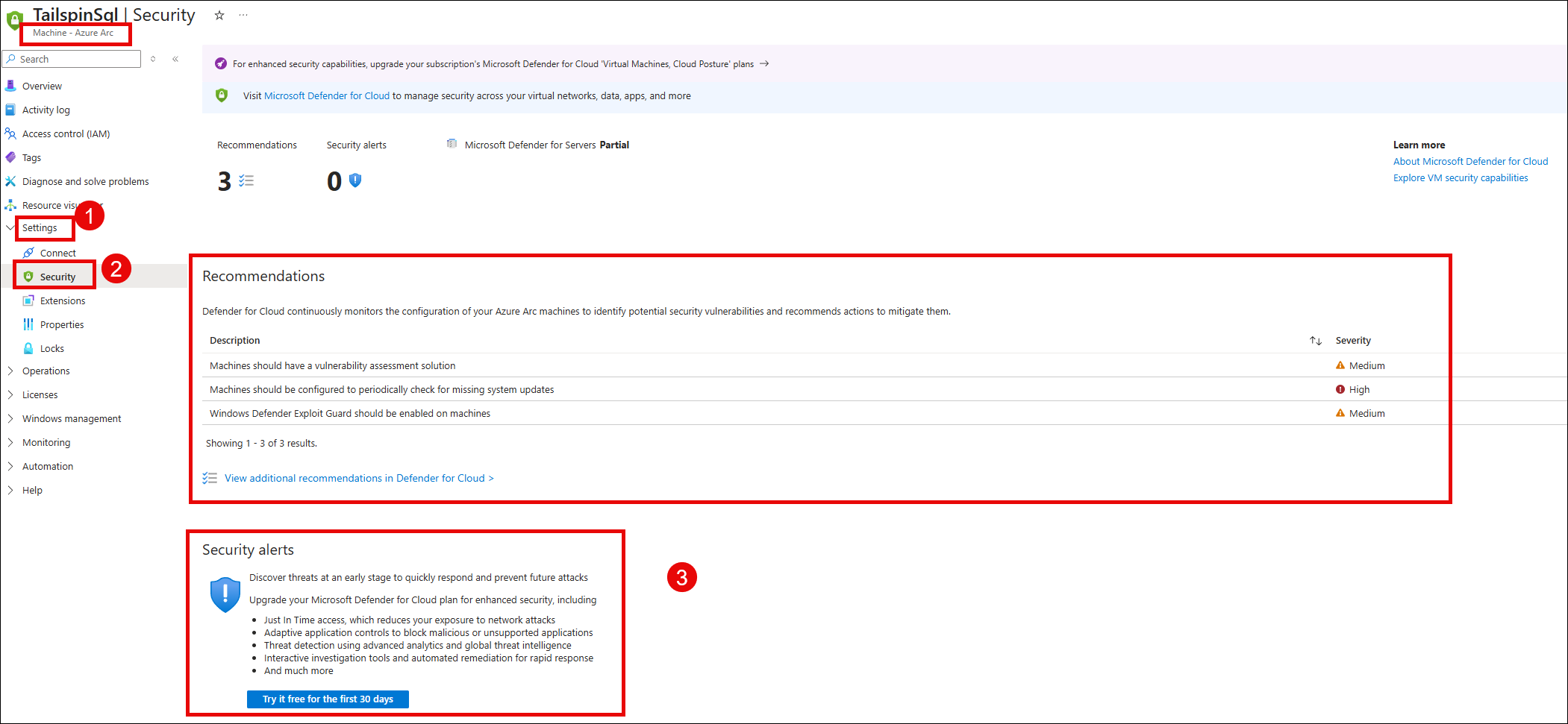 Arc Security Recommendations
