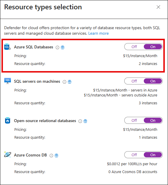 Security Databases Types