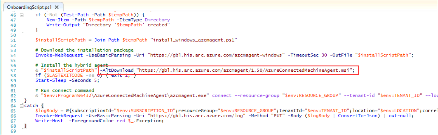The updated onboarding script.