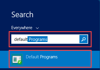 The Start menu is shown with Default Programs highlighted.